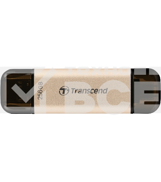 Флеш диск Transcend USB 256GB, JETFLASH USB3.2, TLC, High Speed, Type-C и Type A (420/400 МБ/с)
