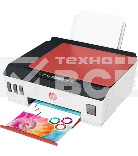 МФУ струйный HP Smart Tank 519 AiO (3YW73A), A4, цветной, печ. до 22 стр/мин. (ч/б) до 5 стр/мин. (цвет), 1200x1200dpi, USB, Wi-Fi, BlueTooth, Air Print, Mopria