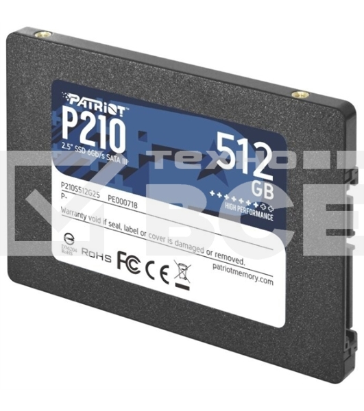 Накопитель SSD Patriot P210, 512GB, SATA III, 2.5