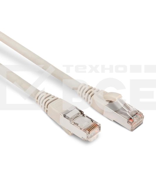Патч-корд Hyperline PC-LPM-STP-RJ45-RJ45-C6-2M-LSZH-GY F/UTP, экранированный, Cat.6, LSZH, 2 м, серый