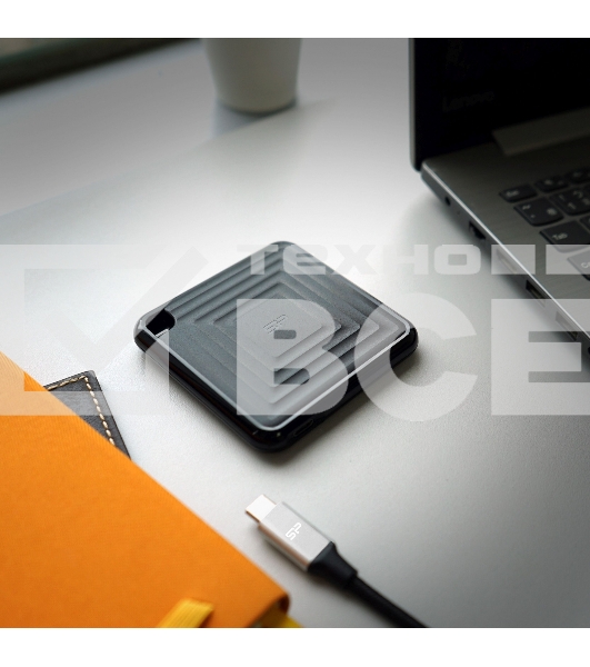 Твердотельный диск 1TB Silicon Power PC60, External, USB 3.2 Type-C [R/W - 540/500 MB/s] черный