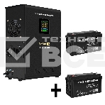 Комплект Источник бесперебойного питания EX296002RUS + батарея 120Aч EX282988RUS 2шт (инвертор, синус, для котла, настенный) ExeGate FineSine SX-2500.LCD.AVR.2SH <2500VA/1800W, чистая синусоида, цветной LCD-дисплей, AVR, 2*Schuko, линейно-интерактивный, к, фото2