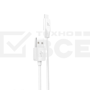 Кабель USB HOCO X1 Rapid, USB - Type-C, 2.1А, 1м, белый