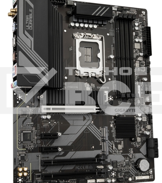 Материнская плата Gigabyte Z790 D AX, LGA 1700, Intel Z790, 4xDDR5, 4xSATA, 3xM.2, 1xPCI-E 5.0 x16, 1xPCI-E 4.0 x4, 2xPCI-E 3.0 x1, 1xHDMI, 1xDP, 1x 2.5Gb LAN, 4xUSB-A 3.2 Gen 1, 1xUSB-A 3.2 Gen 2, 2xUSB-A 2.0, 1xUSB-C 3.2 Gen 2, 3x3.5 мм, 7.1, ATX