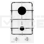 Встраиваемые газовые панели домино MONSHER MSG 36 Blanc, ширина 30 см, 2 газовые конфорки, автоподжиг, газ-контроль, стальные решетки, цвет белый / эмаль ПРОМО, фото5