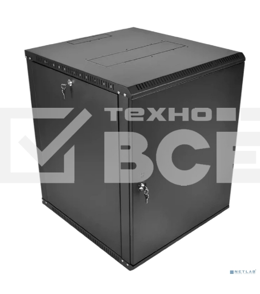 Шкаф телекоммуникационный настенный разборный ЦМО ЭКОНОМ 18U (600  350) дверь металл, цвет черный