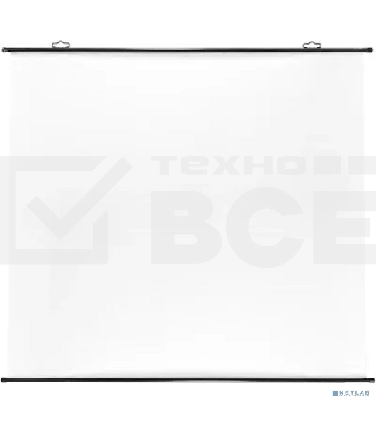 Экран Cactus 180x180 см Map type CS-PSRM-180x180-BK 1:1 настенно-потолочный рулонный черный