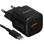 Сетевое зарядное устройство Qumo Energy PD 20W (Charger 0071), два порта: Type-C PD + USB-A QC3.0, черный, фото7
