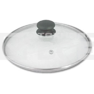 Крышка стеклян. TimA 4724 с ручкой с металл/обод 24см низ