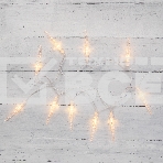 Гирлянда светодиодная «Сосульки» 1.5 м, 10 LED, прозрачный ПВХ, цвет свечения теплый белый, 2 х АА (батарейки не в комплекте) NEON-NIGHT, фото 1