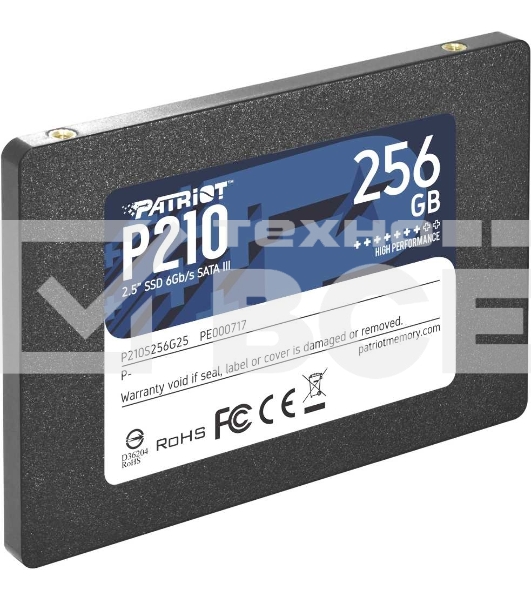 Накопитель SSD Patriot P210, 256GB, SATA III, 2.5