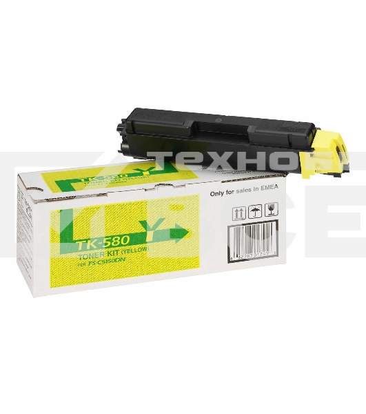 Картридж лазерный Kyocera TK-580Y (1T02KTANL0) желтый для FS-C5150DN 2800 стр.