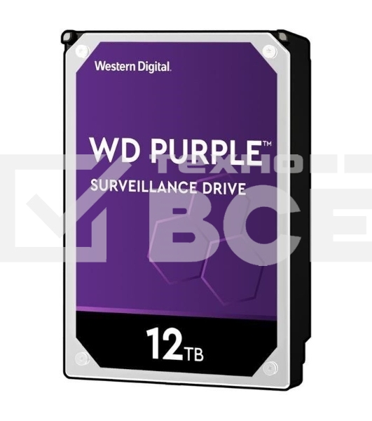 Жесткий диск Western Digital Original SATA-III 12Tb WD121PURP Video Purple Pro (7200rpm) 256Mb 3.5'