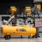 Компрессор воздушный рем. привод BCW3000-T/100, 3,0 кВт, 100 литров, 520 л/минDenzel, фото 1