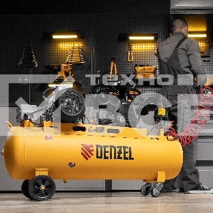 Компрессор воздушный рем. привод BCW3000-T/100, 3,0 кВт, 100 литров, 520 л/минDenzel