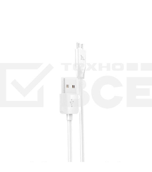 Кабель USB HOCO X1 Rapid, USB - Micro USB, 2.1А, 1м, белый