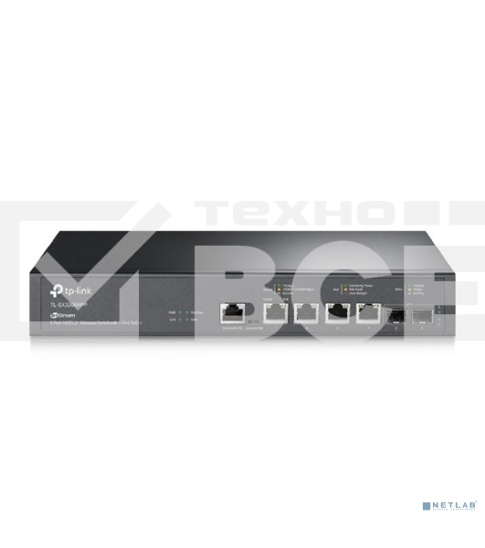 Коммутатор TP-Link JetStream™ 6-портовый управляемый  с 4 портами PoE++ 10GBase-T и 2 слотами SFP+ 10GE уровня 2+