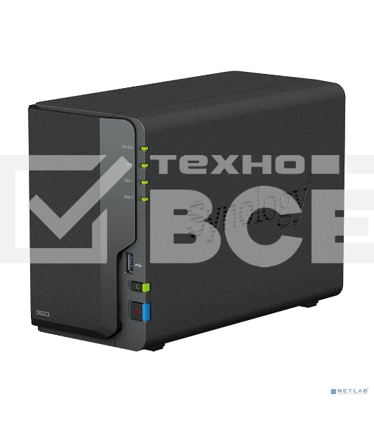 СХД настольное исполнение SYNOLOGY 2BAY NO HDD DS223