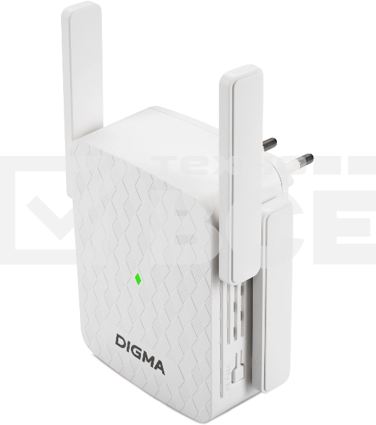 Повторитель беспроводного сигнала Digma D-WR310 (D-WR310V2) N300 Wi-Fi белый
