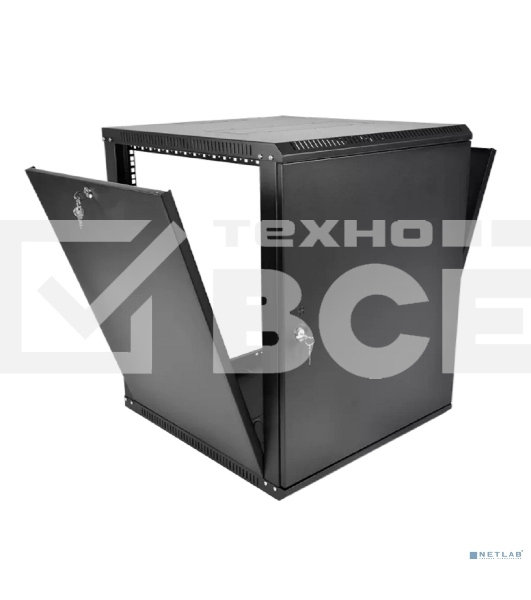 Шкаф телекоммуникационный настенный разборный ЦМО ЭКОНОМ 18U (600  350) дверь металл, цвет черный