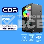 Компьютчерный корпус CBR mATX Minitower V500, без БП, 1хUSB 3.0, 2хUSB 2.0, HD Audio+Mic, закаленное стекло, черный [PCC-MATX-V500-WPSU, фото8