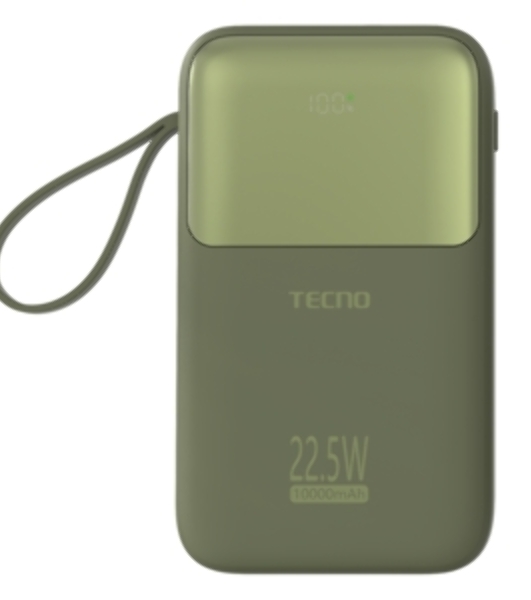 Портативный аккумулятор Tecno Pocket S101Q 10000mAh QC3.0/PD3.0 22.5W 2.4A 2xUSB-A/USB-C черный