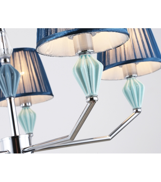 Люстра Ambrella light LH75061/5 CH/DB хром/темно синий E14/5 max 40W D690*810