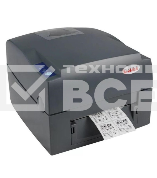Принтер этикеток термотрансферный Godex TT G500UES, 203 dpi, 127 мм/сек, USB, RS-232, Ethernet, серый