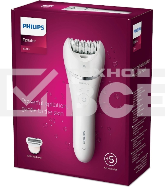 Эпилятор Philips скорости, широкая головка, Wet&Dry, беспроводной