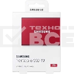 Накопитель SSD Samsung T7 MU-PC1T0R/WW, USB-C, 1Tb, 1.8