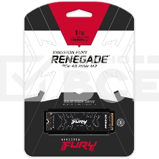 Накопитель SSD Kingston Fury Renegade, 1Tb, PCIe 4.0 x4, M.2 2280, NVMe, R/W 7300/6000, с радиатором
