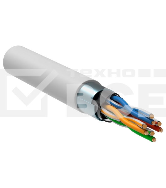 Кабель информационный ITK Generica BC1-C5E04-328-305-G кат.5е F/UTP общий экран 4X2X24AWG LSZH внутренний 305м белый