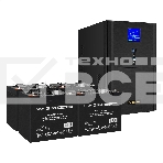 Комплект ИБП EX295991RUS + батарея 55Aч EX285667RUS 4шт (инвертор, синус, для котла) ExeGate SineTower SZ-5000.LCD.AVR.2SH.1C13.T.RJ.USB <5000VA/4000W, чистый синусоида, LCD дисплей, AVR, 2*Schuko+1*C13+клеммы, RJ45/11, USB, линейно-интерактивный, Black> , фото2