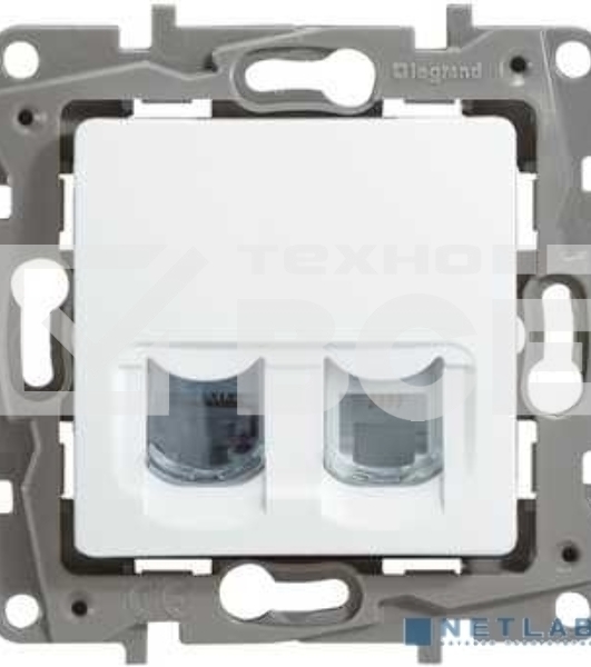 Розетка ETIKA RJ11+RJ45 кат. 5 UTP, бел. ETIKA Розетка RJ11+RJ45 кат. 5 UTP, бел.