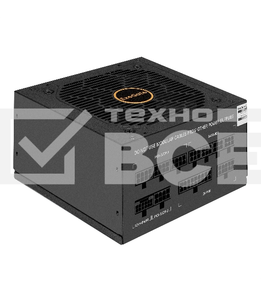 Блок питания 850W ExeGate 80 PLUS® GOLD 850VSP FС (ATX3.0, APFC, КПД 90% (80 PLUS Gold), 120mm fan, 24pin, 2x(4+4)pin, PCIE5.0/12VHPWR, 4xPCI-E, 6xSATA, 3xIDE, 1xFDD, Full Cable Management, black, Color box)