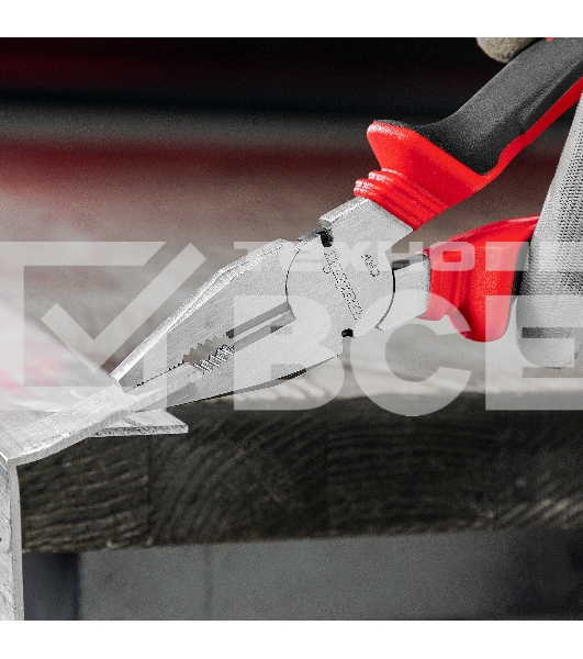 Плоскогубцы комбинированные Matrix 200 мм, хром-ванадий, двухкомпонентные рукоятки