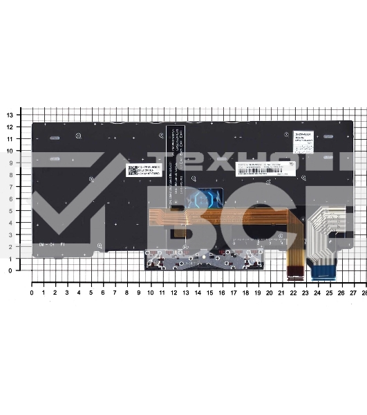 Клавиатура для ноутбука Lenovo X13, L13 gen 2, L13 Yoga Gen 2 черная с подсветкой и указателем