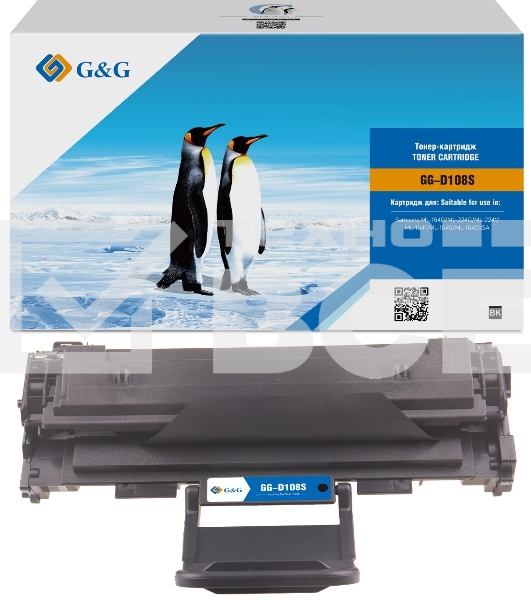 Картридж лазерный G&G GG-D108S черный (1500стр.) для Samsung ML-1640/2240/2241/1641/1645/1640XSA
