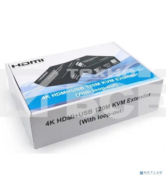 ORIENT VE050, HDMI KVM extender (Tx+Rx), HDMI+USB+Audio удлинитель до 120 м по витой паре Cat5e/6, HDMI 1.4, 4K@30Hz/1080p@60Hz, HDCP (31212)