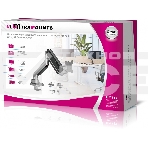 Кронштейн для мониторов Ultramounts UM717 серебристый 17'-49' макс.18кг крепление к столешнице поворот и наклон, фото16