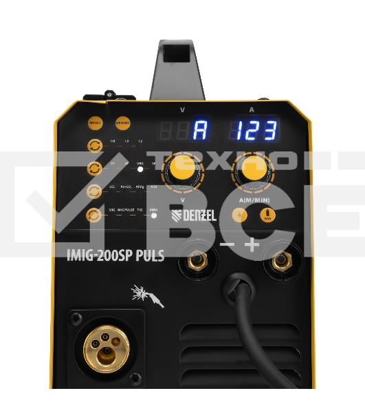 Аппарат инвертор. полуавтомат. cварки IMIG-200SP Pulse, 200 А, ПВ 60%, катушка 5 кг  Denzel