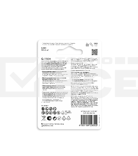 Алкалиновая батарейка GP Ultra Alkaline G-Tech 9V Крона - 1 шт. на блистере