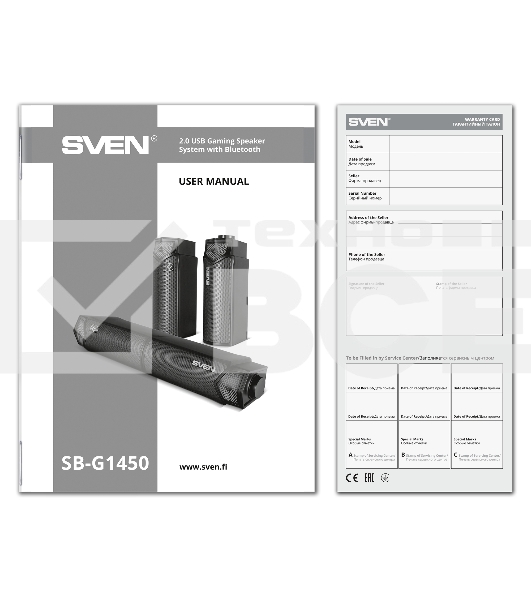 Саундбар мини SVEN SB-G1450, черный (10 Вт, питание USB, Bluetooth, подсветка)
