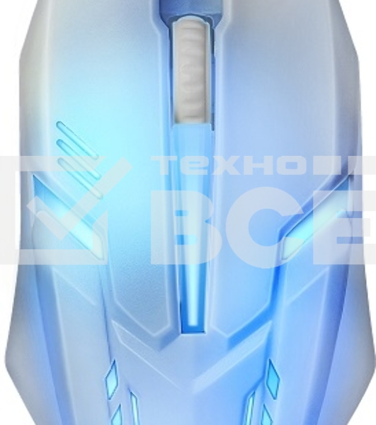 Мышь проводная Defender Cyber MB-560L белый, 1200 dpi, USB, кнопки - 3