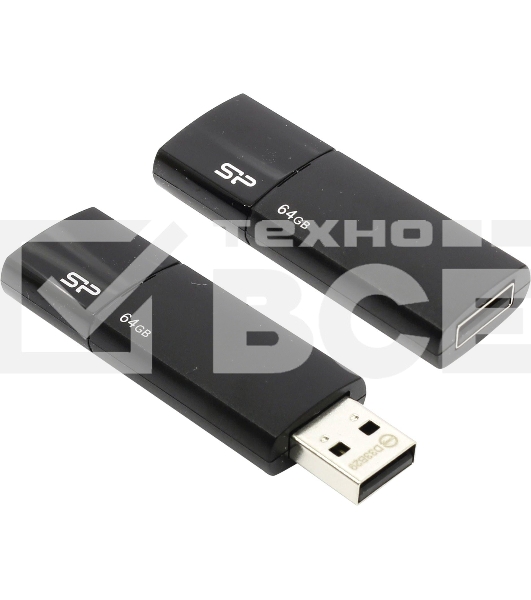 Флешка USB 64Gb, Silicon Power Ultima U05, USB 2.0, черный