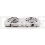 Плита настольная электрическая Centek CT-1509 (белая) 2конфорки ТЭН 140мм, 2000Вт, индикатор работы, усиленный корпус, фото3