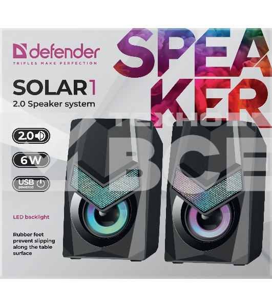 Акустическая система 2.0 Defender SOLAR 1 65401