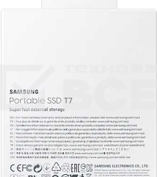 Накопитель SSD Samsung T7 MU-PC1T0R/WW, USB-C, 1Tb, 1.8
