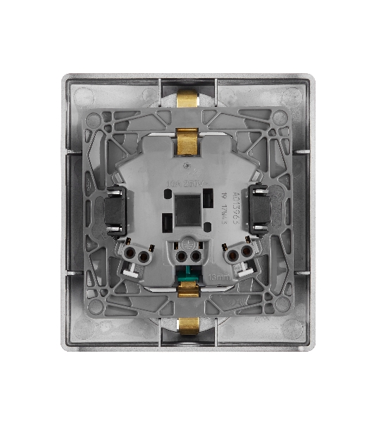 Розетка 2X2К+З, авт.зажимы, защ.шт, антрацит ETIKA