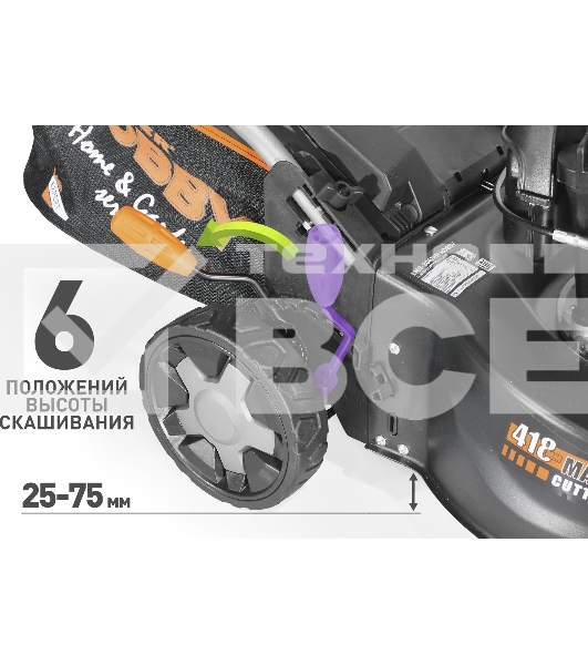 Газонокосилка роторная Carver LMG-2042HM HOBBY